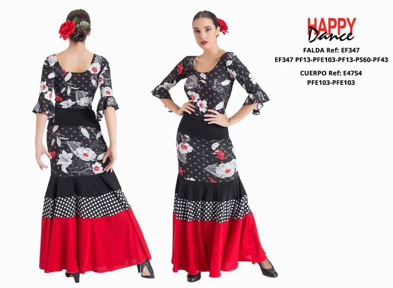 Happy dance. Faldas de Flamenco para Escenario y Ensayo. Ref. EF347PF13PFE103PF13PS60PF43